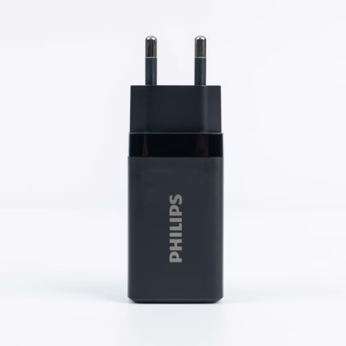 Philips หัวชาร์จ รุ่น PD65W อะแดปเตอร์ 3 พอร์ต ชาร์จไว PD QC 3.0 GaN - สี Black - Image 7