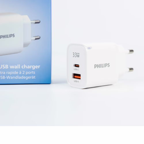 Philips หัวชาร์จ รุ่น PD33W อะแดปเตอร์ 2 พอร์ต GaN - สี White - Image 3