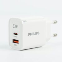 Philips หัวชาร์จ รุ่น PD33W อะแดปเตอร์ 2 พอร์ต GaN - สี White