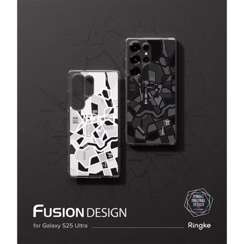 Ringke รุ่น Fusion Design - เคส Galaxy S25 Ultra - สี Seoul Map Black - Image 5