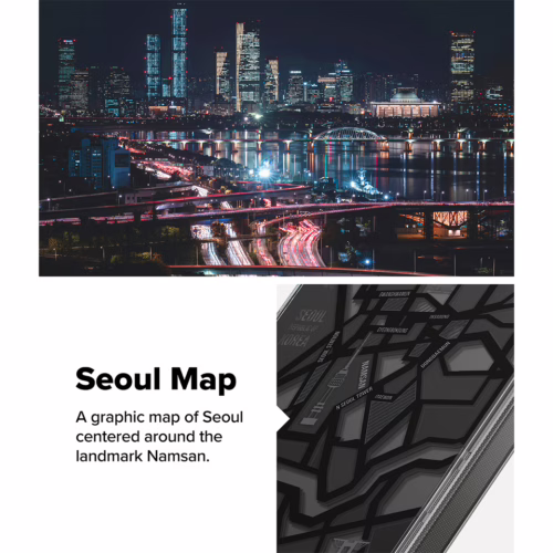 Ringke รุ่น Fusion Design - เคส Galaxy S25 Ultra - สี Seoul Map Black - Image 6