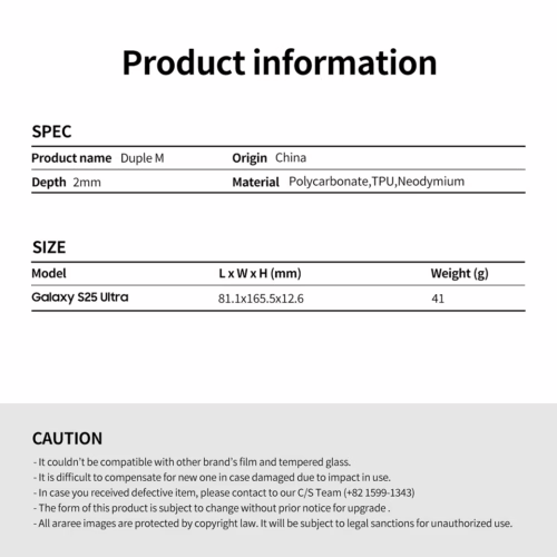 Araree รุ่น Duple M - เคส Galaxy S25 Ultra - สี Clear Matt - Image 17