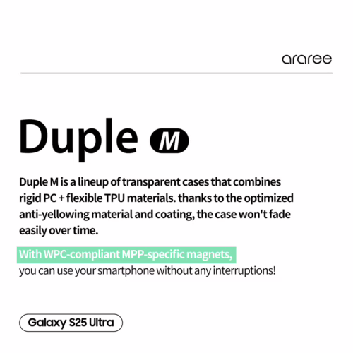 Araree รุ่น Duple M - เคส Galaxy S25 Ultra - สี Clear Matt - Image 16