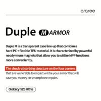 Araree รุ่น Duple M Armor - เคส Galaxy S25 Ultra - สี Stone Gray