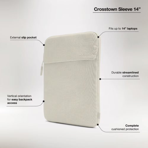Incase รุ่น Crosstown Sleeve - ซองใส่แล็ปท็อป Laptop 14" - สี Limestone - Image 4