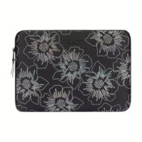 Kate Spade รุ่น Puffer Sleeve - ซองใส่แล็ปท็อป Laptop 16" - ลาย Hollyhock Iridescent Black