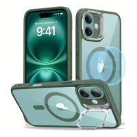 ESR รุ่น Classic Hybrid Case with Stash Stand (HaloLock) - เคส iPhone 16 - สี Clear Green