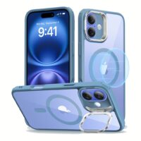 ESR รุ่น Classic Hybrid Case with Stash Stand (HaloLock) - เคส iPhone 16 Plus - สี Clear Blue