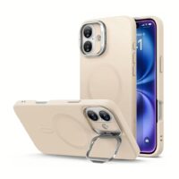 ESR รุ่น Cloud Soft Case with Stash Stand (HaloLock) - เคส iPhone 16 Plus - สี Light Tan