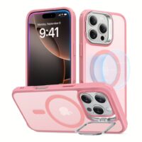 ESR รุ่น Classic Hybrid Case with Stash Stand (HaloLock) - เคส iPhone 16 Pro - สี Frosted Pink