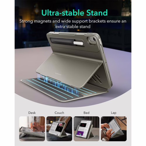 ESR รุ่น Shift Magnetic Case - เคส iPad Air 11" (2025/2024), iPad Air 10.9" (5th/4th Gen), iPad Pro 11" (1st Gen) - สี Titanium - Image 4