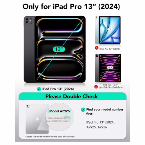 ESR รุ่น Rebound Magnetic Case - เคส iPad Pro 13" (7th/2024) - สี Forest Green - Image 2