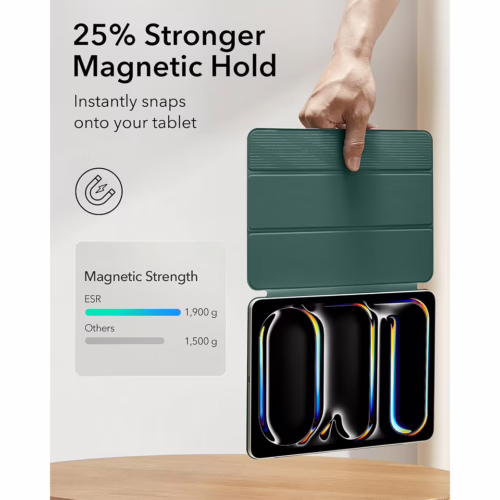 ESR รุ่น Rebound Magnetic Case - เคส iPad Pro 13" (7th/2024) - สี Forest Green - Image 4