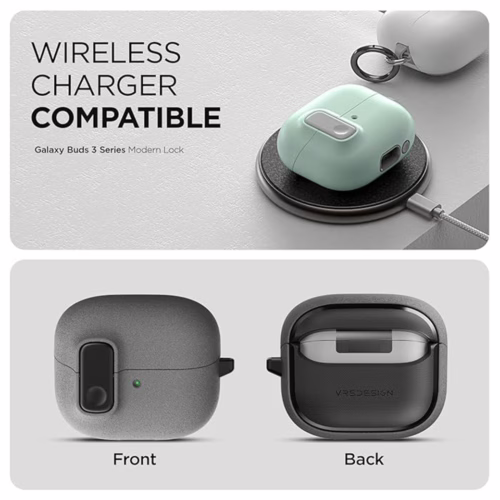 VRS รุ่น Modern Lock - เคส Galaxy Buds 3/ 3 Pro - สี White - Image 3