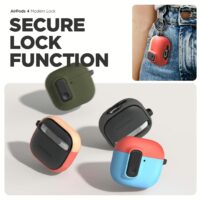 VRS รุ่น Modern Lock - เคส Airpods 4 - สี Peach/Coral