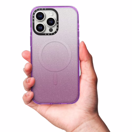 Casetify รุ่น Impact Case with Magnetic - เคส iPhone 16 Pro Max - สี Glitter Purple - Image 4