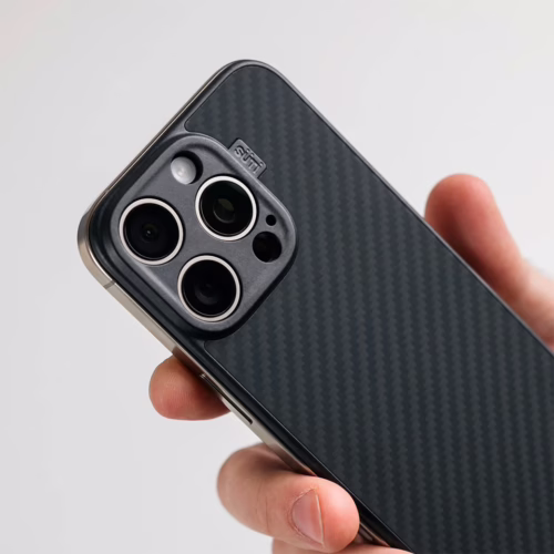 Suti รุ่น PhoneBack (Magsafe) - เคส iPhone 16 Pro Max - สี Carbon Fiber - Image 3