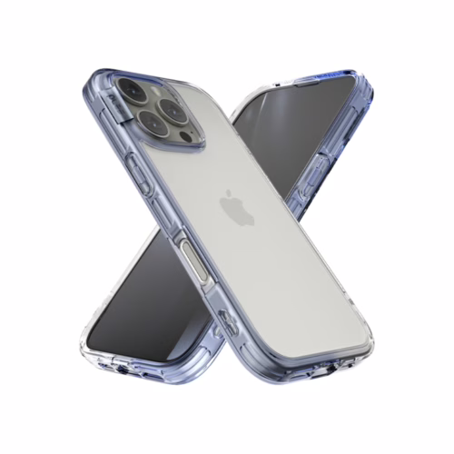 Ples รุ่น Lepi Air Layer TwoFace - เคส iPhone 16 Pro Max - สี Cashmere Blue/Transparent - Image 3