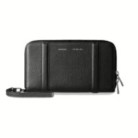 GRAMS(28) รุ่น 105 Essential Zip Wallet - กระเป๋าสตางค์ - สี Pebbled Black