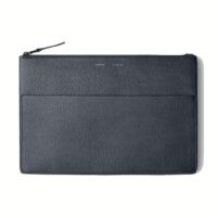 GRAMS(28) รุ่น 120 Leather Folio - ซองใส่ Macbook Pro 14" - สี Pebbled Navy Blue