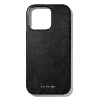 GRAMS(28) รุ่น 121 MagSafe Leather (Snowflake Leather) - เคส iPhone 15 Pro Max - สี Black