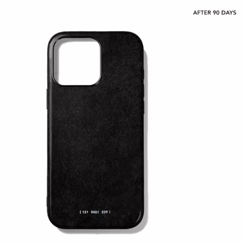 GRAMS(28) รุ่น 121 MagSafe Leather (Snowflake Leather) - เคส iPhone 16 Pro - สี Black - Image 2