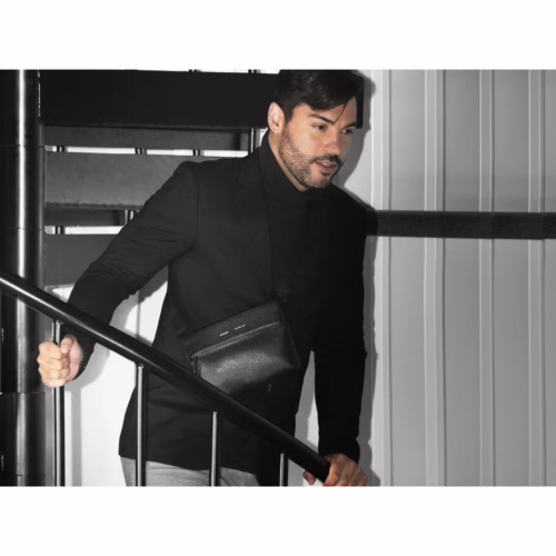 GRAMS(28) รุ่น 153 Sling Mini - กระเป๋า - สี Pebbled Black - Image 6