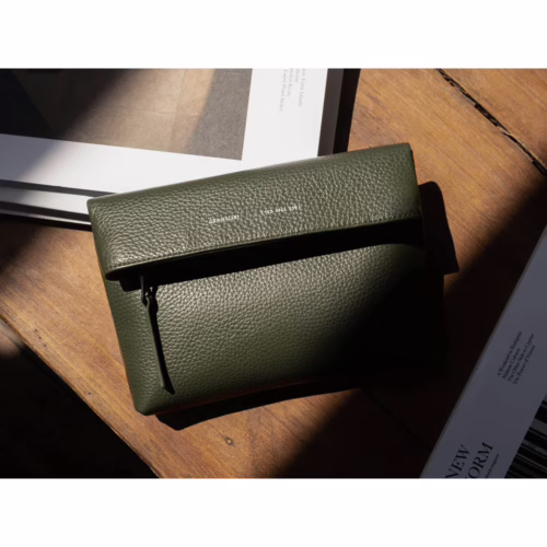 GRAMS(28) รุ่น 153 Sling Mini - กระเป๋า - สี Pebbled Dark Green - Image 3