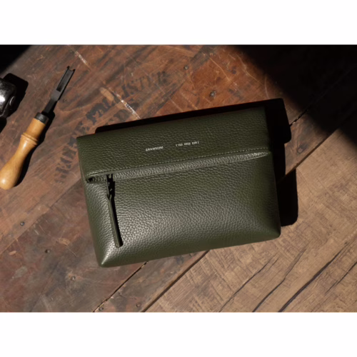 GRAMS(28) รุ่น 153 Sling Mini - กระเป๋า - สี Pebbled Dark Green - Image 4