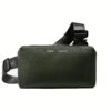 GRAMS(28) รุ่น 157 Essential Sling (Pebbled Leather) - กระเป๋า - สี Dark Green