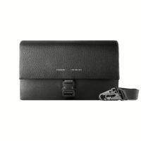 GRAMS(28) รุ่น 158 Travel Wallet Sling - กระเป่าอเนกประสงค์ - สี Pebbled Black
