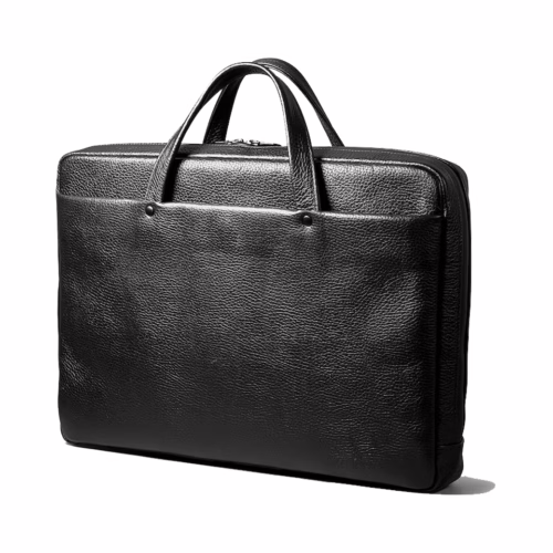 GRAMS(28) รุ่น 159 Folio Pro (Pebbled Leather) - กระเป่าใส่ Laptop 16" - สี Black - Image 2
