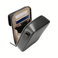 GRAMS(28) รุ่น 173 Vertical Sling (Pebbled Leather) - กระเป่า - สี Black