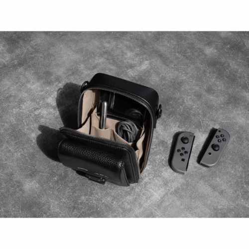 GRAMS(28) รุ่น 173 Vertical Sling (Pebbled Leather) - กระเป่า - สี Black - Image 5