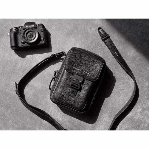 GRAMS(28) รุ่น 173 Vertical Sling (Pebbled Leather) - กระเป่า - สี Black - Image 8