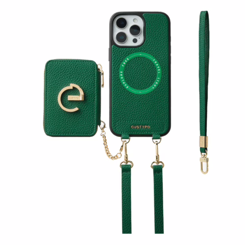 Custype รุ่น Original Design Case - Bundle Set - เคส iPhone 16 Pro Max - สี Green (พร้อมกระเป๋าติดหลังมือถือและสาย)