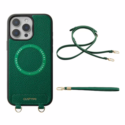 Custype รุ่น Original Design Case - Bundle Set - เคส iPhone 16 Pro Max - สี Green/Strap