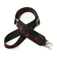 Custype รุ่น Adjustable Webbing Crossbody Phone Case Strap - สายคล้อง - ลาย Black Heart