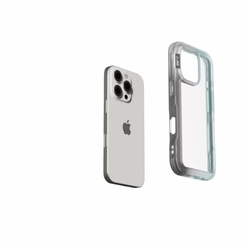 Ples รุ่น Arche TwoFace - เคส iPhone 16 Pro Max - สี Silver/Powder Blue - Image 3