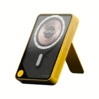Momax รุ่น 1-Power X Pro+ with Stand (10000mAh) - พาวเวอร์แบงค์ไร้สาย+Built-in USB-C - สี Yellow