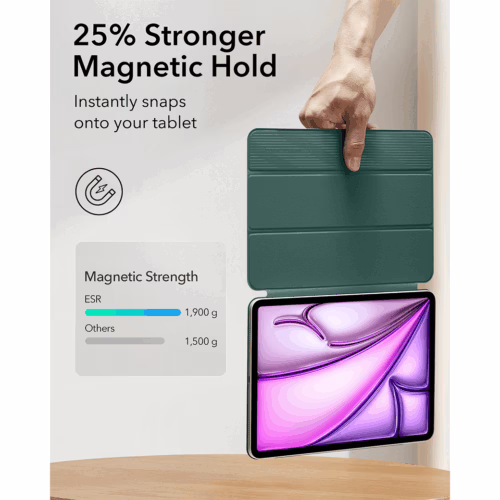 ESR รุ่น Rebound Magnetic Case - เคส iPad Air 13" (2025/2024) - สี Forest Green - Image 4