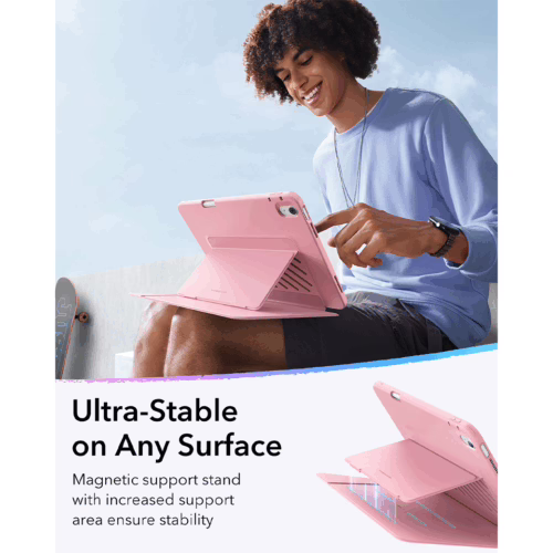ESR รุ่น Flip Magnetic Case (Pencil Holder) - เคส iPad 11" (A16/2025), iPad 10.9" (10th/2022) - สี Pink - Image 5
