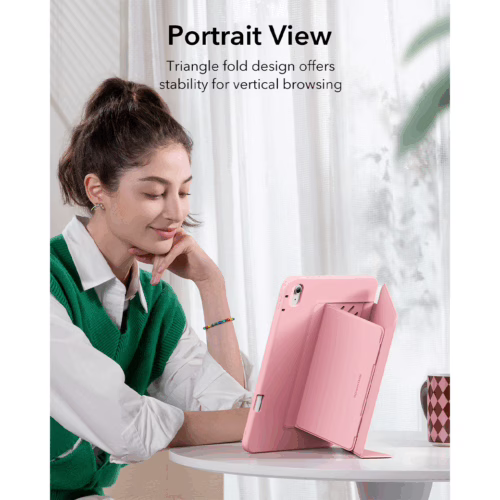 ESR รุ่น Flip Magnetic Case (Pencil Holder) - เคส iPad 11" (A16/2025), iPad 10.9" (10th/2022) - สี Pink - Image 6