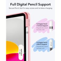 ESR รุ่น Flip Magnetic Case (Pencil Holder) - เคส iPad 11" (A16/2025), iPad 10.9" (10th/2022) - สี Pink