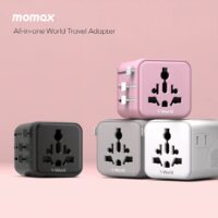 Momax หัวแปลงปลั๊กไฟ รุ่น 1‑World AC 2 ช่อง พร้อมระบบกันไฟ รองรับสูงสุด 2500W - สี White