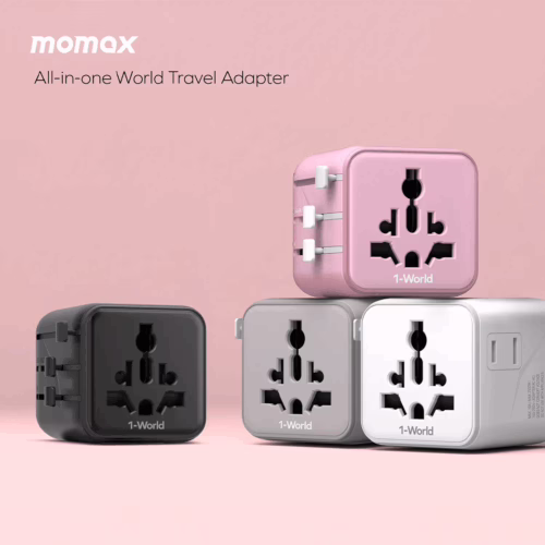 Momax หัวแปลงปลั๊กไฟ รุ่น 1‑World AC 2 ช่อง พร้อมระบบกันไฟ รองรับสูงสุด 2500W - สี White - Image 10