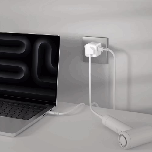 Momax หัวแปลงปลั๊กไฟ รุ่น 1‑World AC 2 ช่อง พร้อมระบบกันไฟ รองรับสูงสุด 2500W - สี White - Image 6