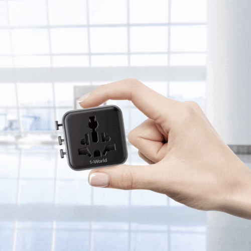 Momax หัวแปลงปลั๊กไฟ รุ่น 1‑World AC 2 ช่อง พร้อมระบบกันไฟ รองรับสูงสุด 2500W - สี White - Image 7