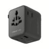 Momax หัวชาร์จ+หัวแปลงปลั๊กไฟ รุ่น 1-World2 AC 2 ช่อง 3-Port PD65W+ GAN 20W+USB-A18W รองรับ Plug Type-A - สี Black